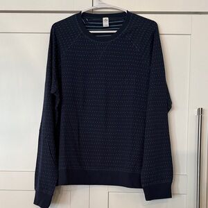 Marine Layer Reversible Dark Blue Crewneck Sweatshirt